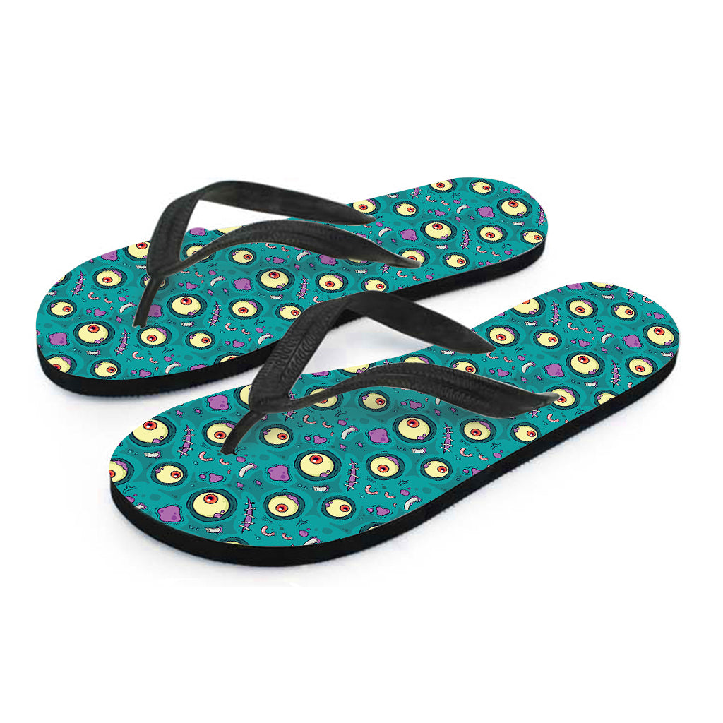 Blue Zombie Pattern Hawaiian Flip Flops: Complete your Island Outfit! - 2