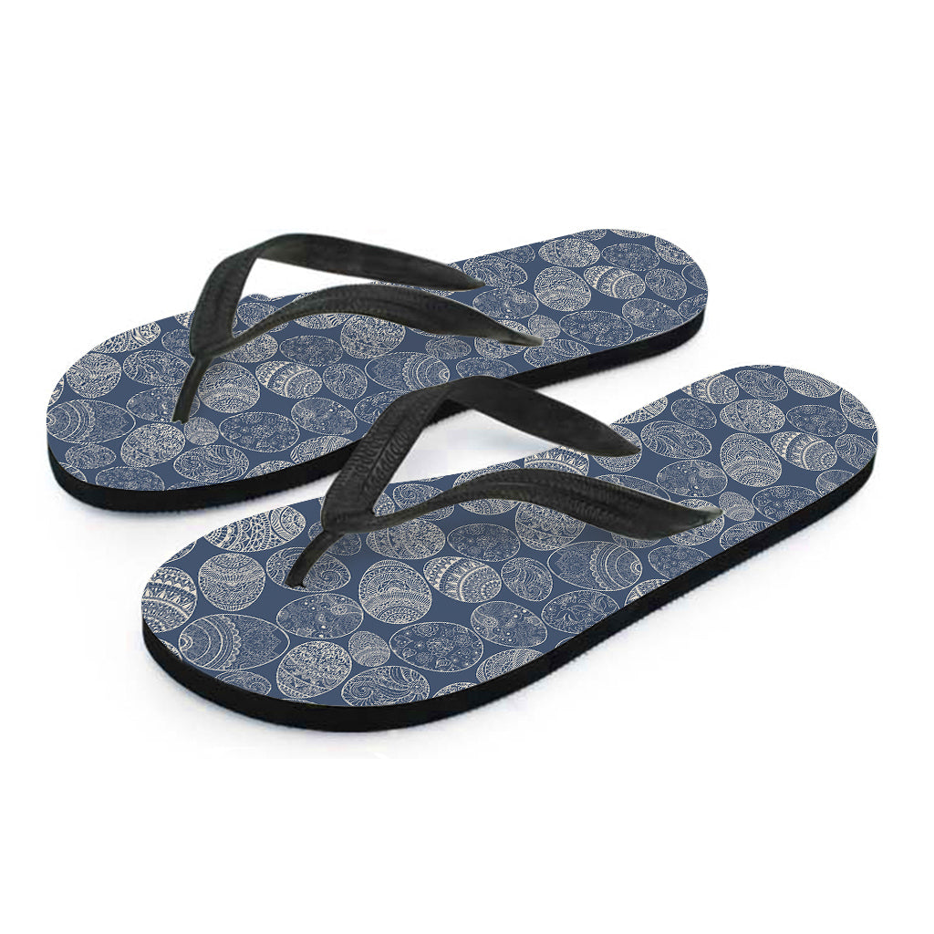 Hawaiian Easter Eggs Print Flip Flops - 2