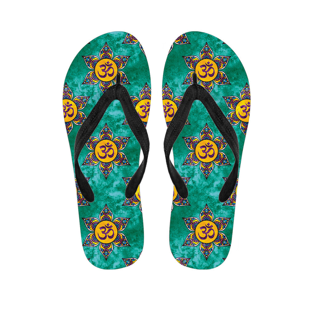 Boho Om Sign Pattern Hawaiian Flip Flops: Complete Your Island Look! - 1
