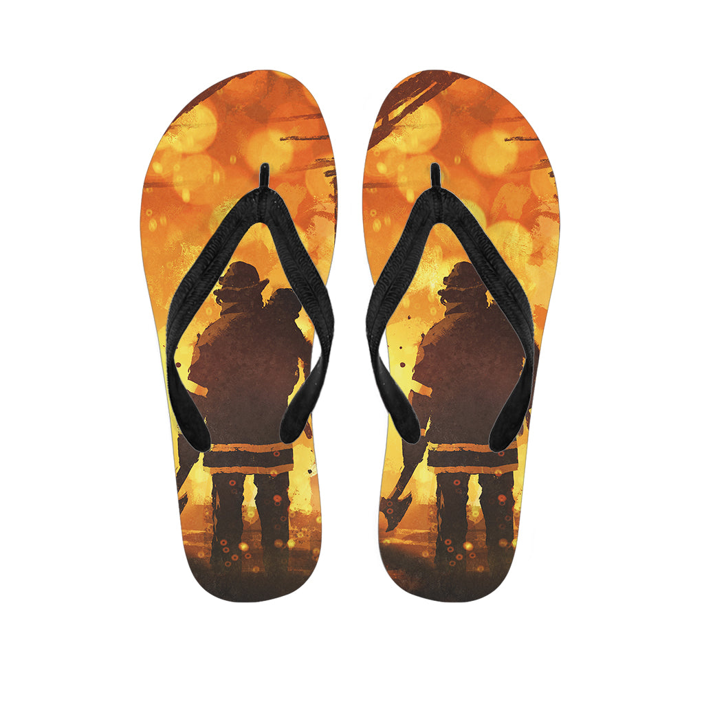 Brave Firefighter Hawaiian Flip Flops: A Stylish Addition to Your Hawaiian Outfit - 1