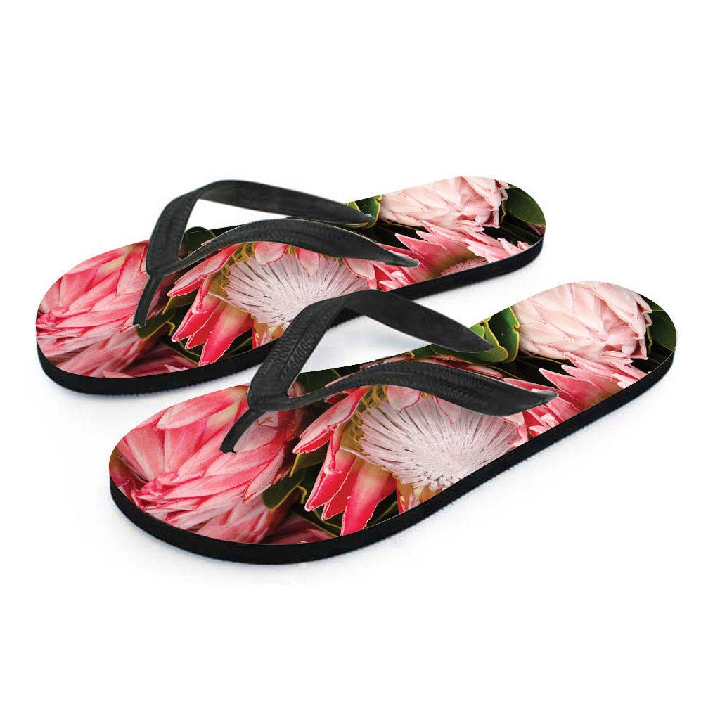 Island Vibes: Bunches of Proteas Hawaiian Flip Flops - 2