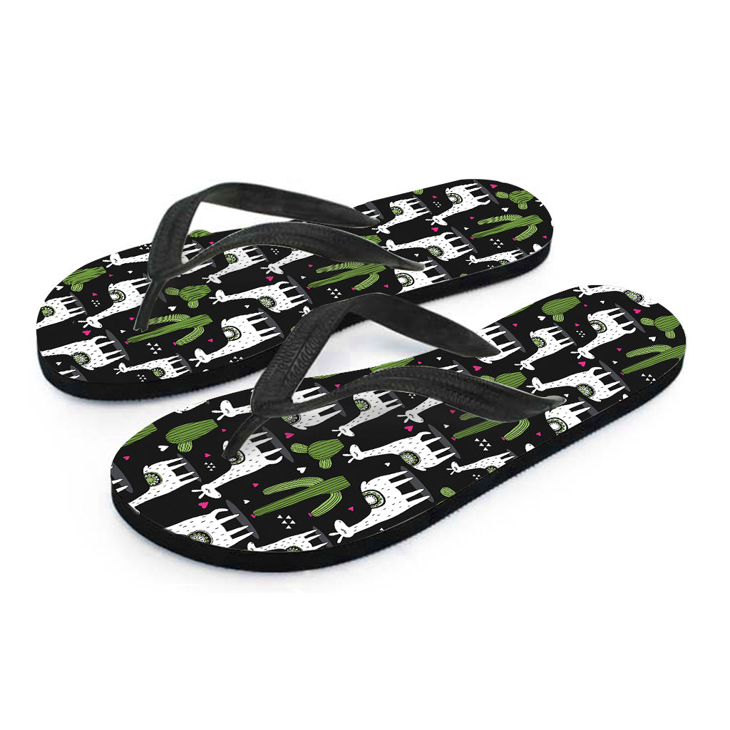 Cactus and Llama Hawaiian Flip Flops: The Perfect Addition to Your Stylish Island Outfit - 2
