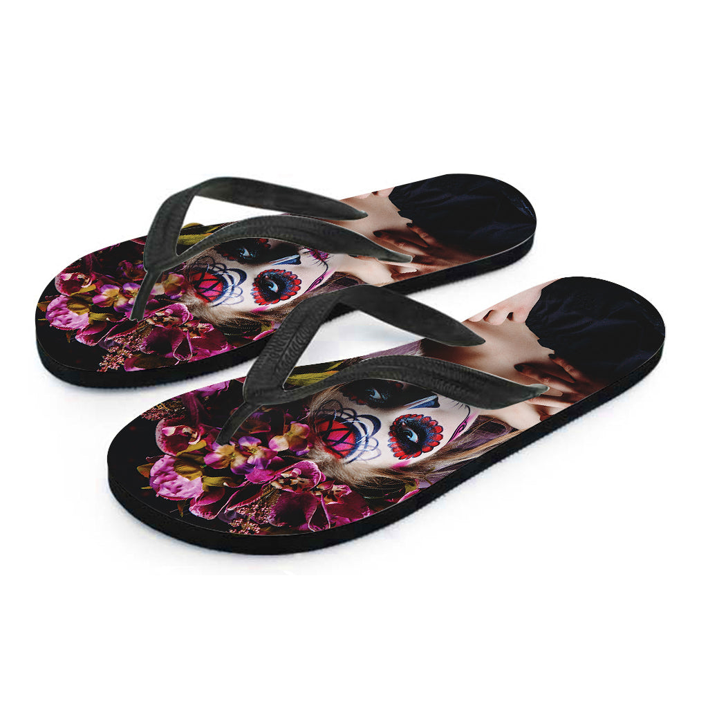 Calavera Girl Day of the Dead Hawaiian Outfit with Flip Flops - 2