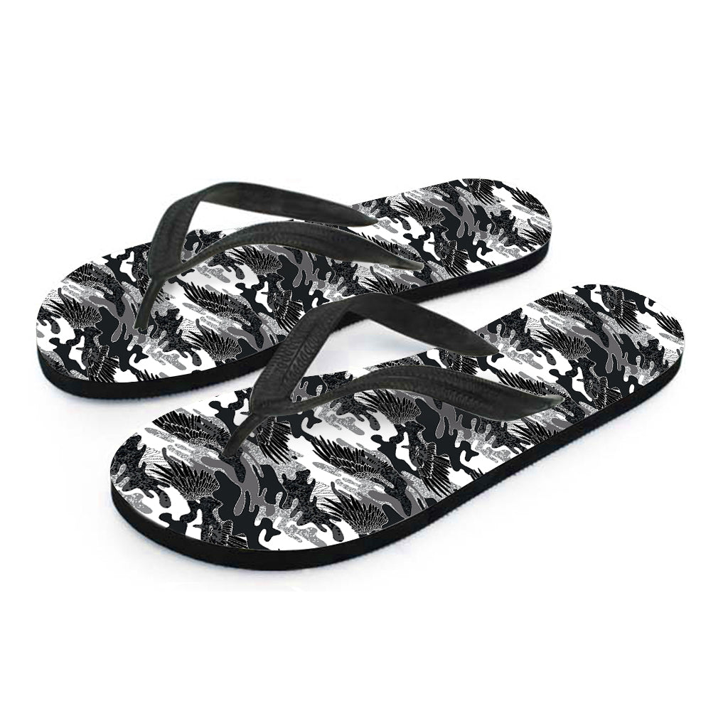 Dazzling Hawaiian Style: Camouflage Wings Pattern Flip Flops - 2