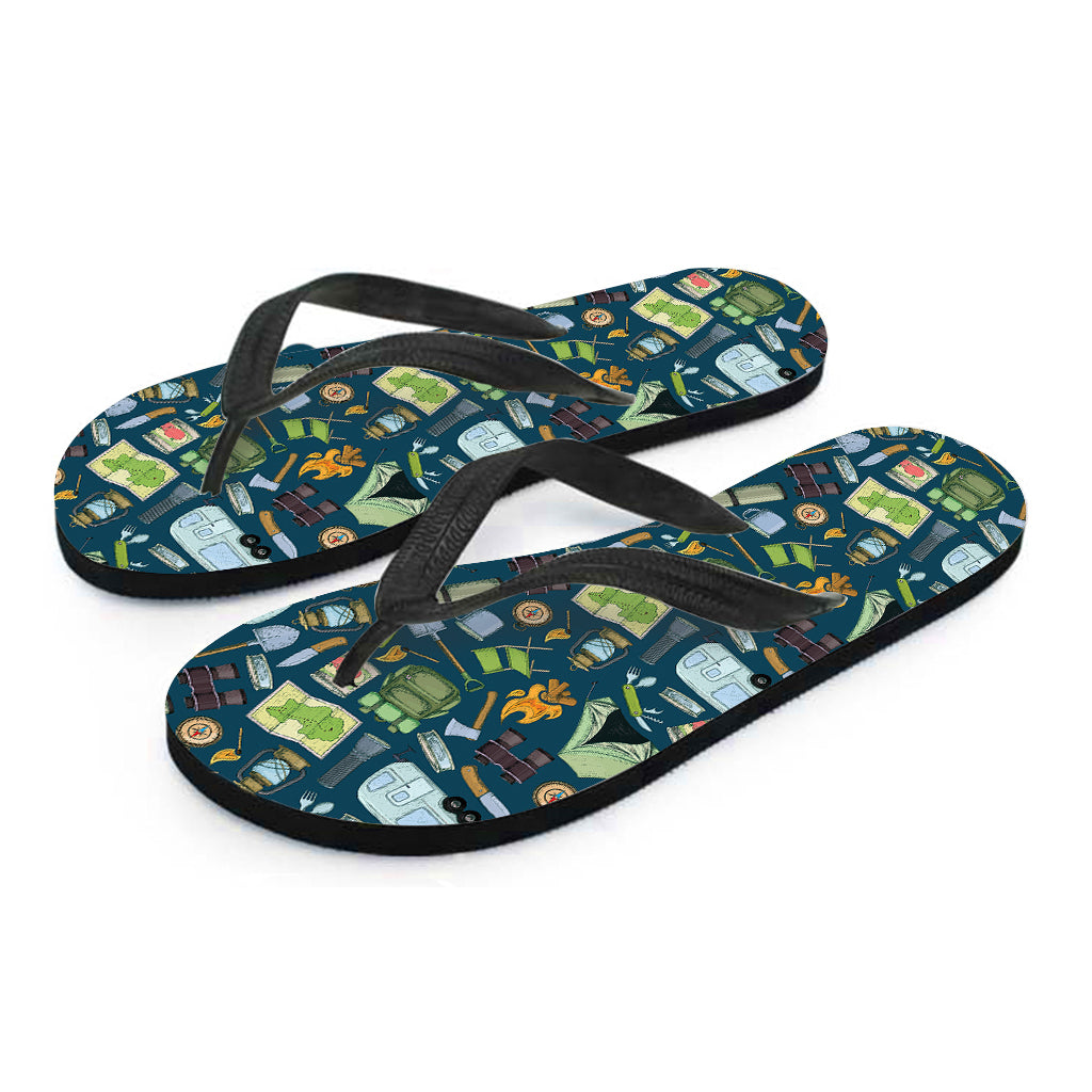 Tropical Vibes: Hawaiian Outfit with Pattern Print Flip Flops - 2
