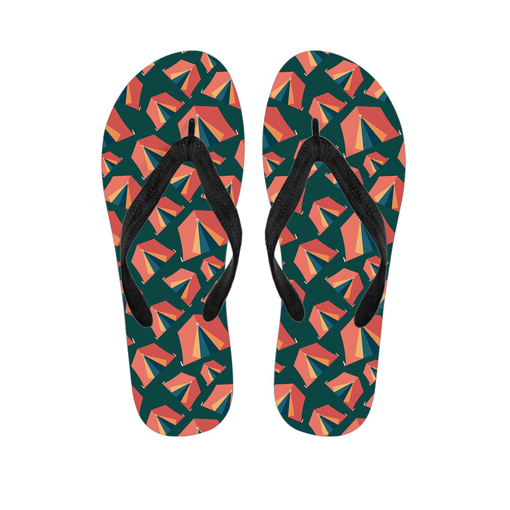 Camping Tent Pattern Print Hawaiian Flip Flops - Complete Your Island Outfit! - 1
