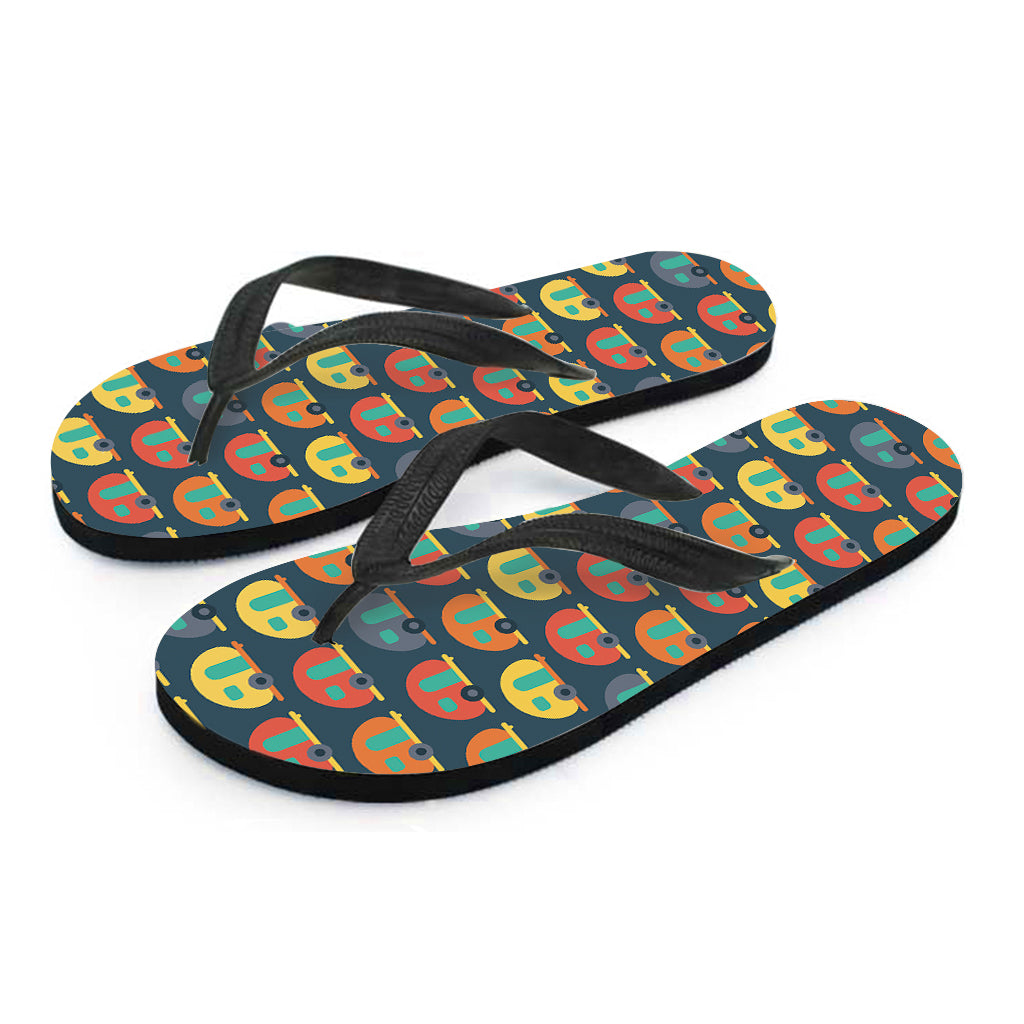 Camping Van Pattern Hawaiian Flip Flops: Step into Island Style! - 2