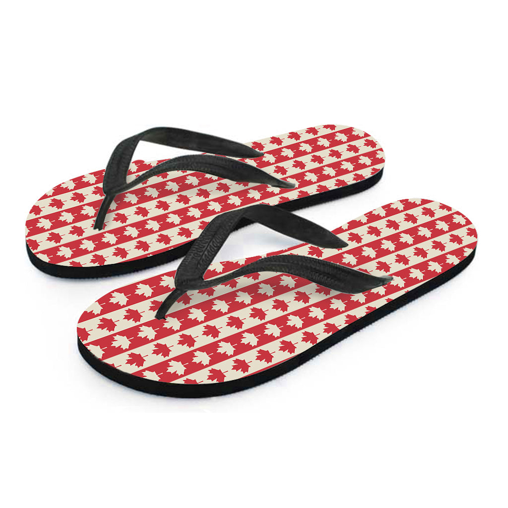 Canadian Maple Leaf Pattern Hawaiian Flip Flop Outfit - 2