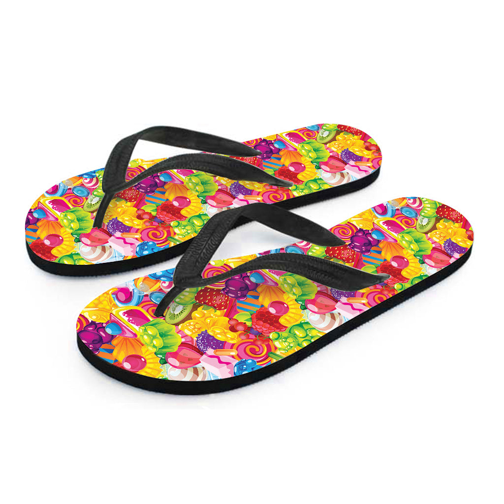 Beach Chic: Candy and Jelly Pattern Hawaiian Flip Flop Outfit - 2