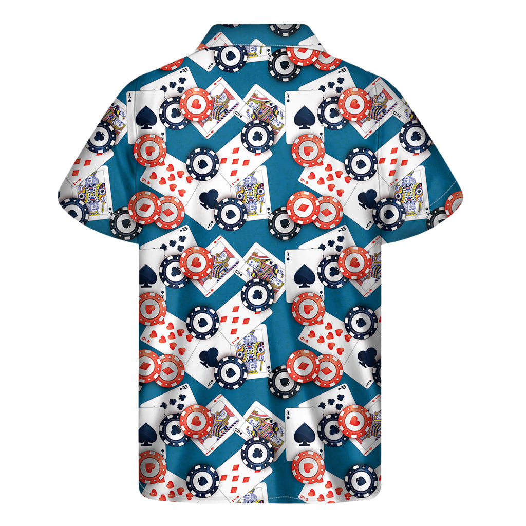 Tropical Vibes: Hawaiian Poker Print Short Sleeve Shirt - 2