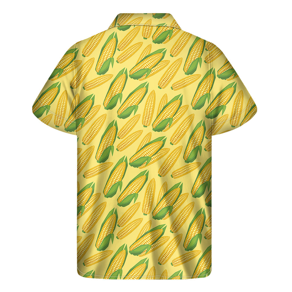 Unique Hawaiian Corn Cob Pattern Men's Short Sleeve Shirt - 2