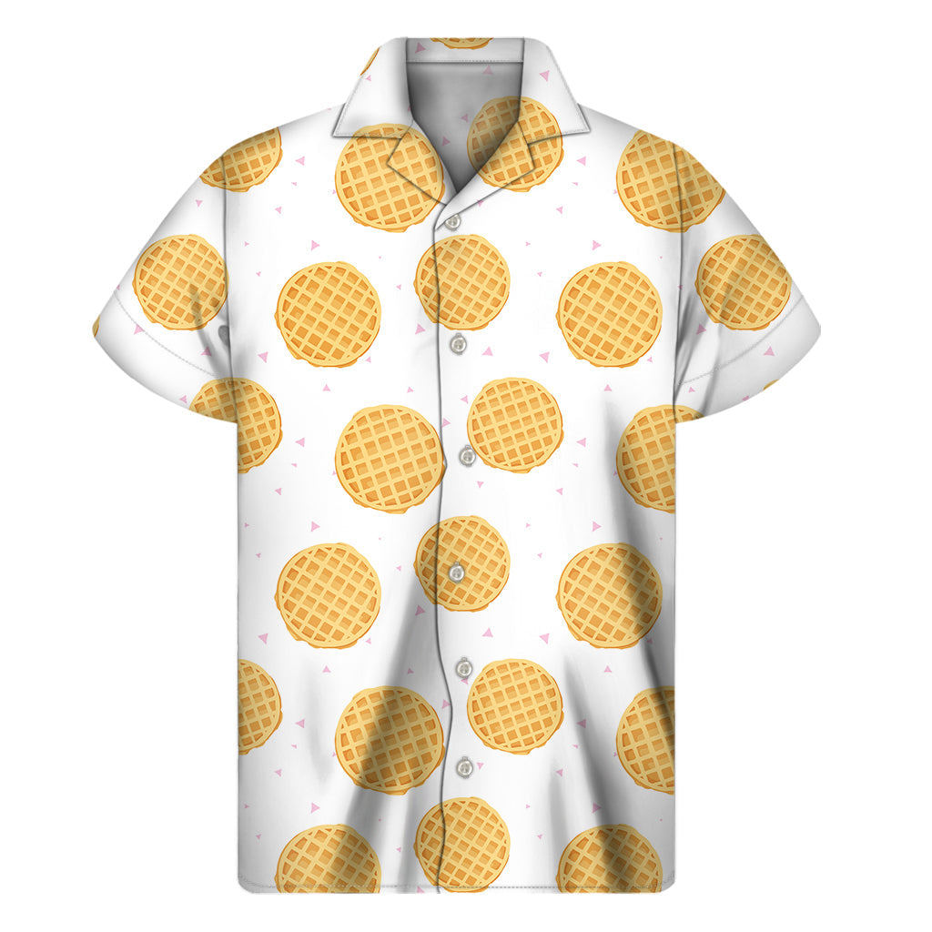 Island Breeze: Men's Hawaiian Waffle Pattern Short Sleeve Shirt - 1