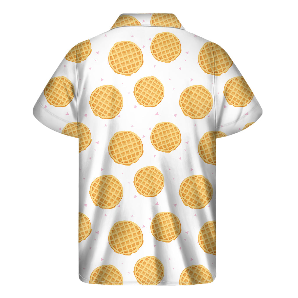Island Breeze: Men's Hawaiian Waffle Pattern Short Sleeve Shirt - 2