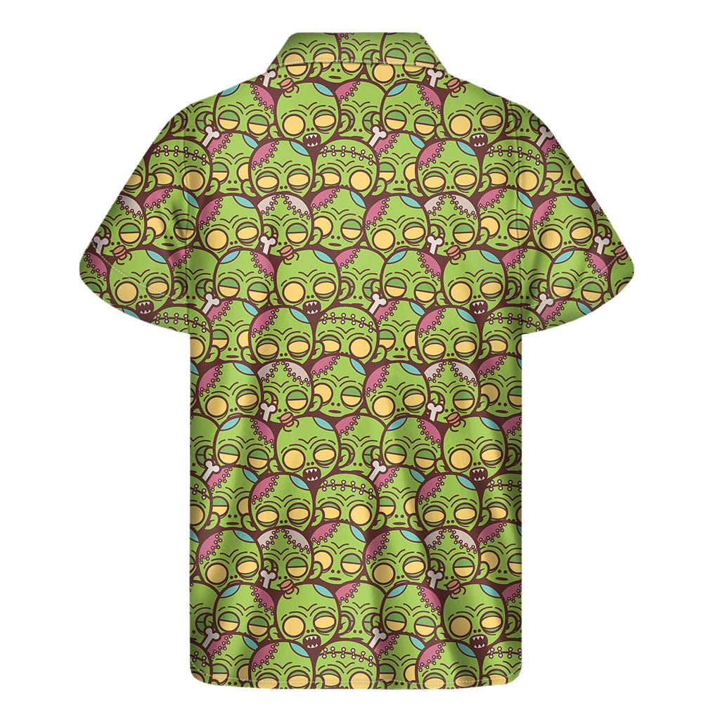 Vibrant Hawaiian Zombie Pattern Short Sleeve Shirt - 2