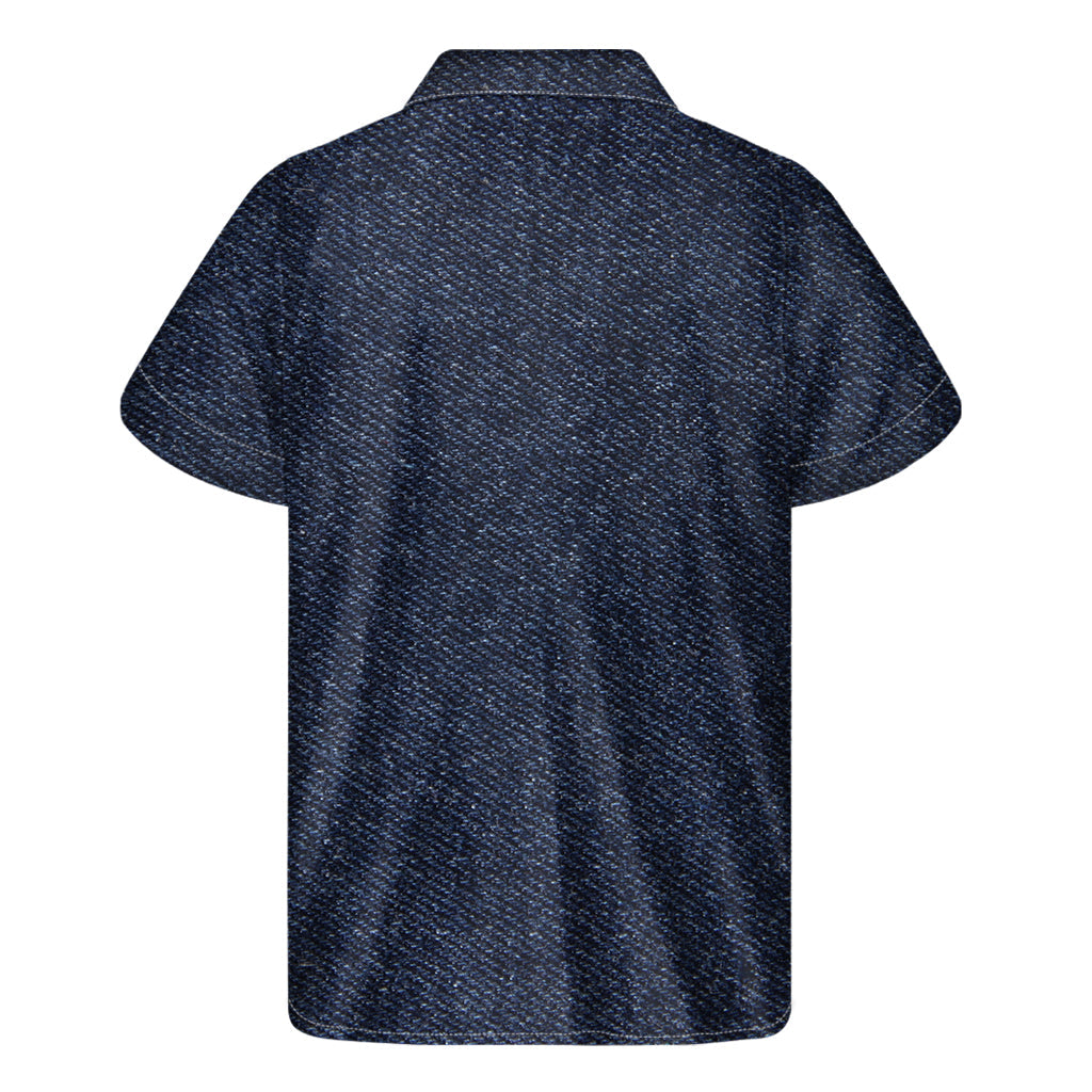 Dark Blue Denim Hawaiian Aloha Shirt - 2