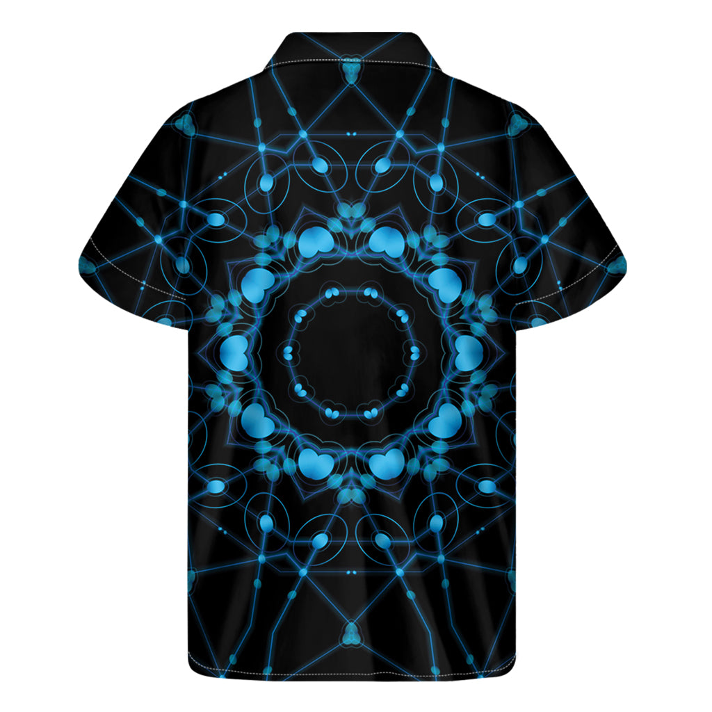 Dark Blue Kaleidoscope Hawaiian Short Sleeve Shirt: Embrace the Aloha Spirit in Style - 2