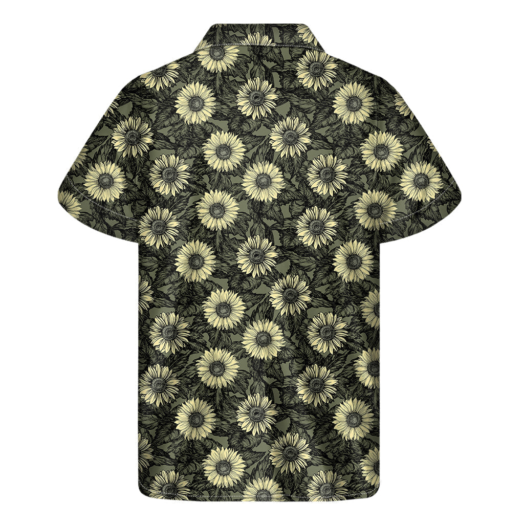 Dark Sunflower Hawaiian Paradise Men's Short Sleeve Shirt - 2