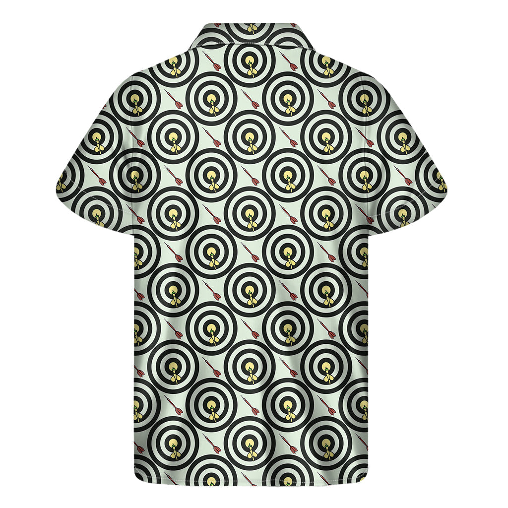 Tropical Vibes: Hawaiian Short Sleeve Shirt featuring Dartboard Cartoon Pattern Print - 2