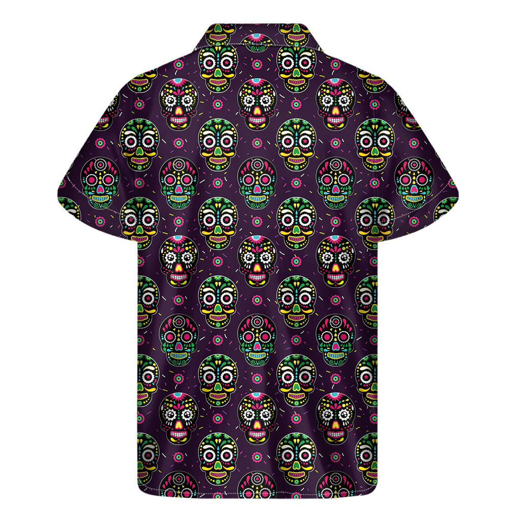 Day of the Dead Hawaiian Print Short Sleeve Shirt - 2