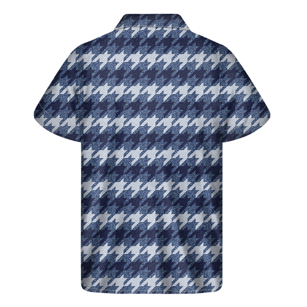 Denim Houndstooth Hawaiian Aloha Shirt - 2