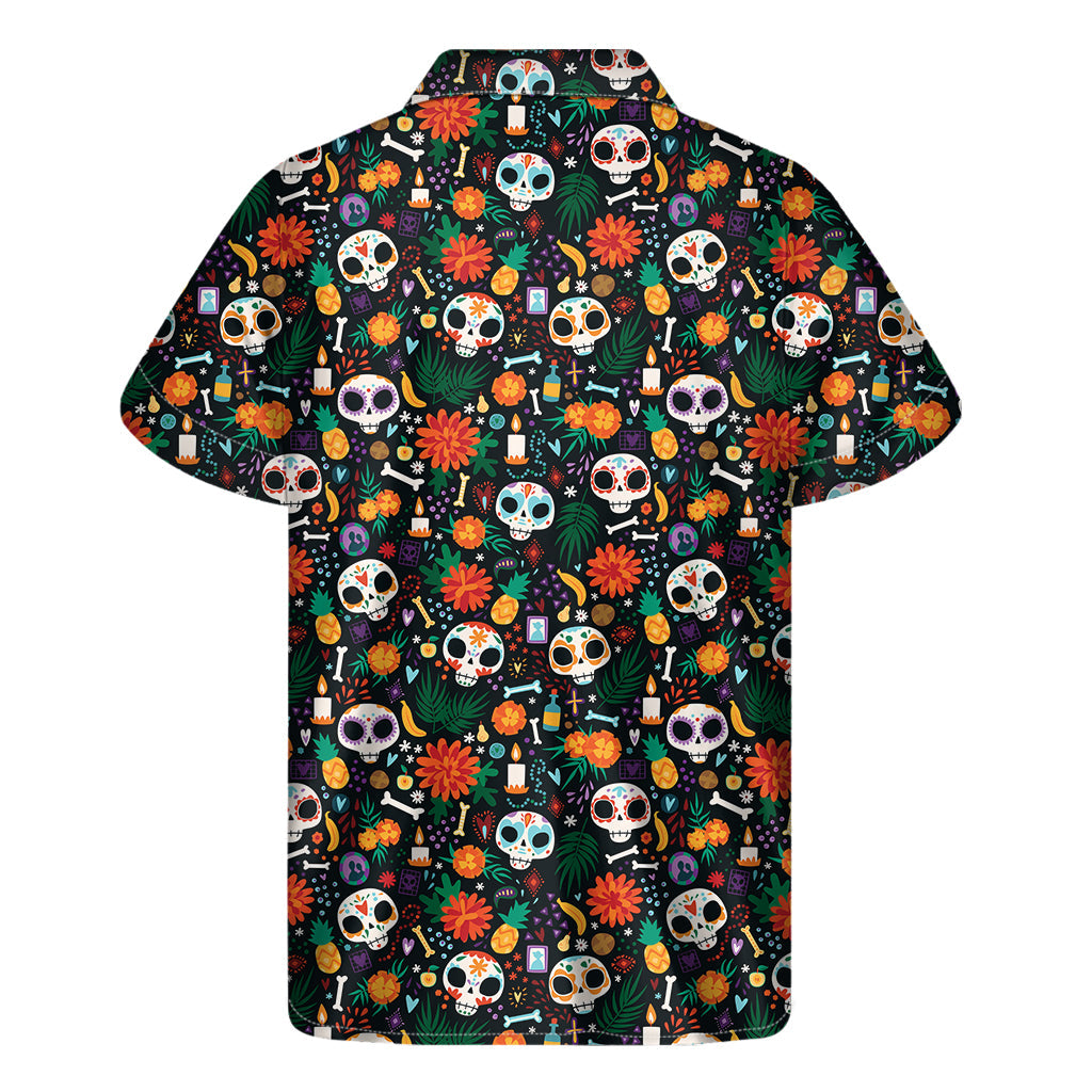 Island Vibes: Dia de los Muertos Hawaiian Short Sleeve Shirt - 2