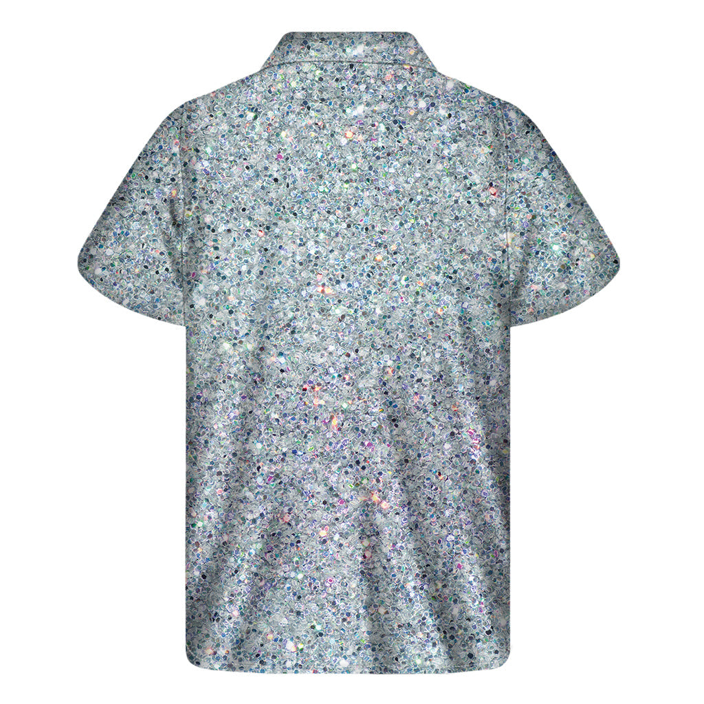 Sparkling Aloha: Men's Glitter Print Hawaiian Shirt - 2