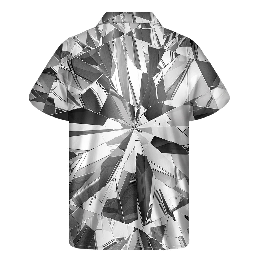 Island Vibes: Hawaiian Diamond Print Short Sleeve Shirt - 2