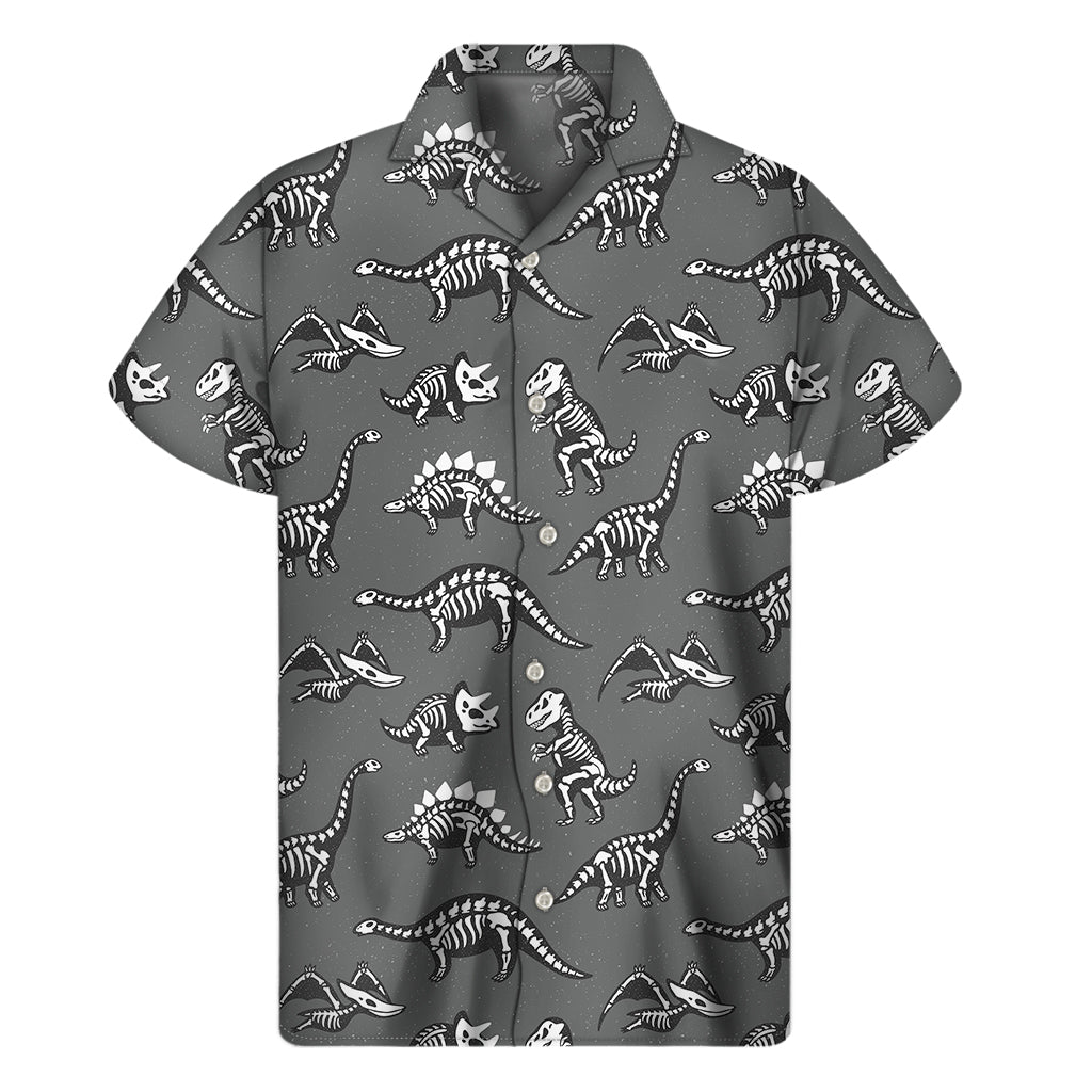 Dapper Dinosaur Fossil Hawaiian Short Sleeve Shirt - 1