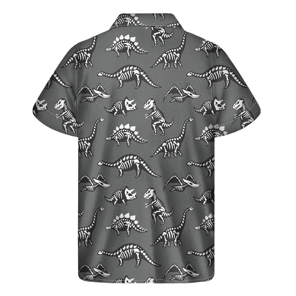 Dapper Dinosaur Fossil Hawaiian Short Sleeve Shirt - 2