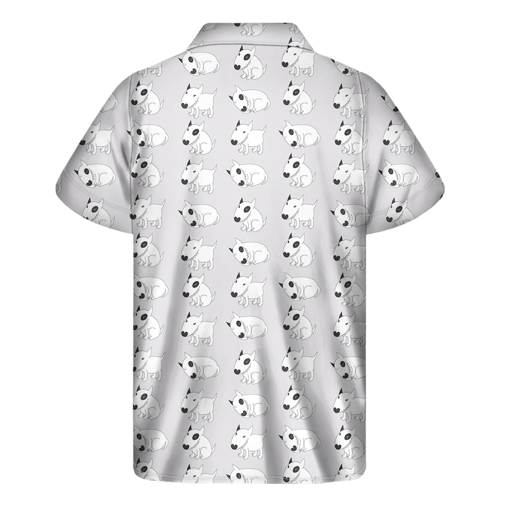 Doodle Bull Terrier Hawaiian Print Short Sleeve Shirt - 2