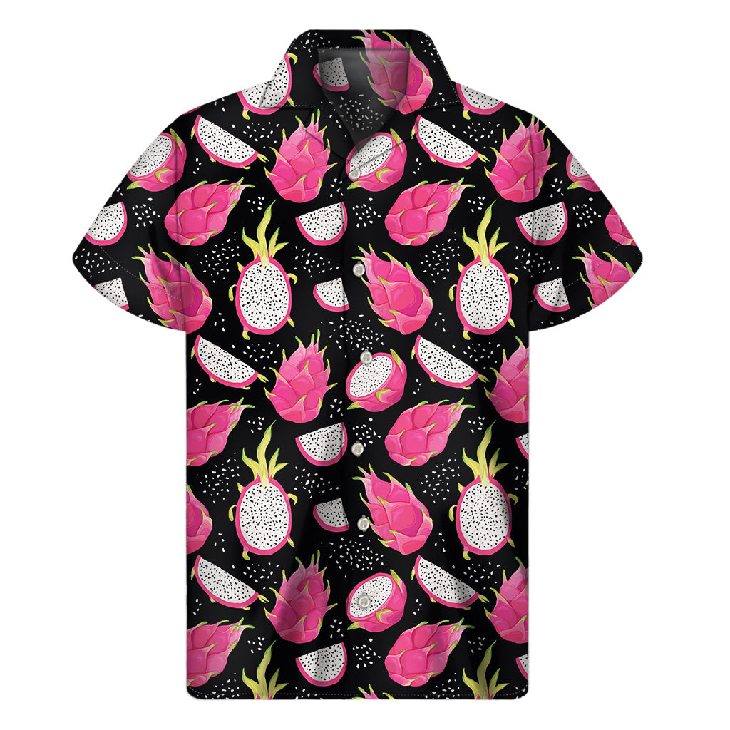 Dragon Fruit Delight: Men's Hawaiian Short Sleeve Shirt - 1