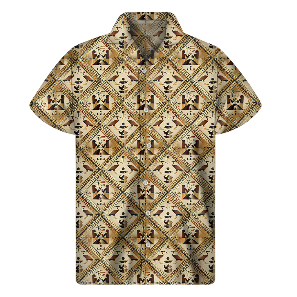 Tropical Vibes: Hawaiian Hieroglyphs Short Sleeve Shirt - 1