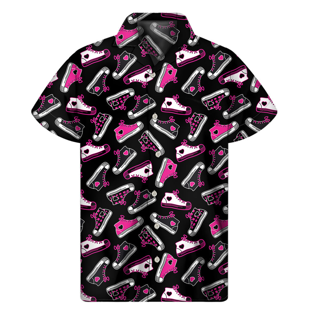Emo Shoes Pattern Hawaiian Short Sleeve Shirt - 1