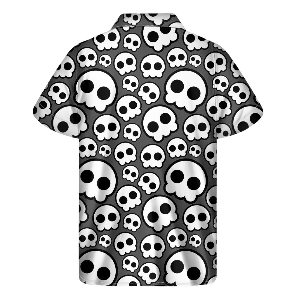 Emo Skull Hawaiian Short Sleeve Shirt: Rocking the Islands in Style - 2