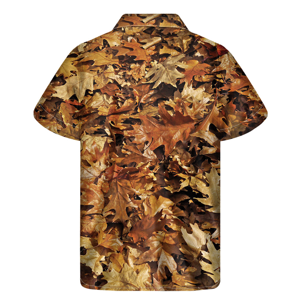 Fall Leaves Hawaiian Island Style Short Sleeve Shirt - 2