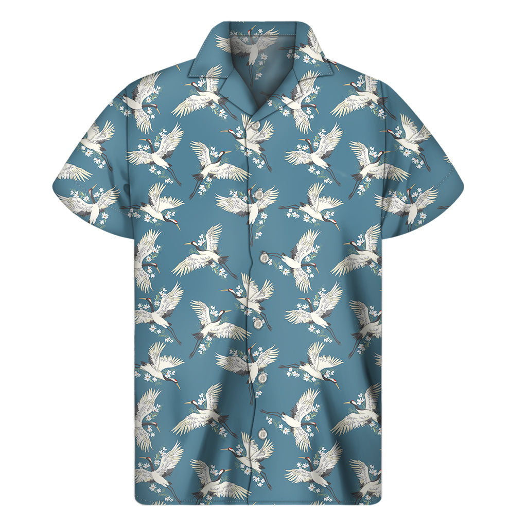 Flying Crane Bird Hawaiian Aloha Shirt - 1