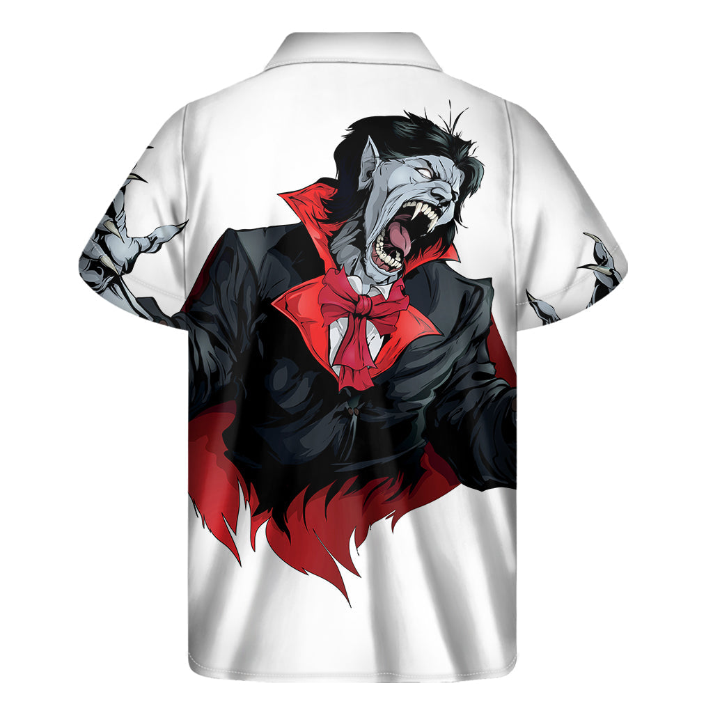 Hawaiian Halloween Vampire Print Short Sleeve Shirt - 2