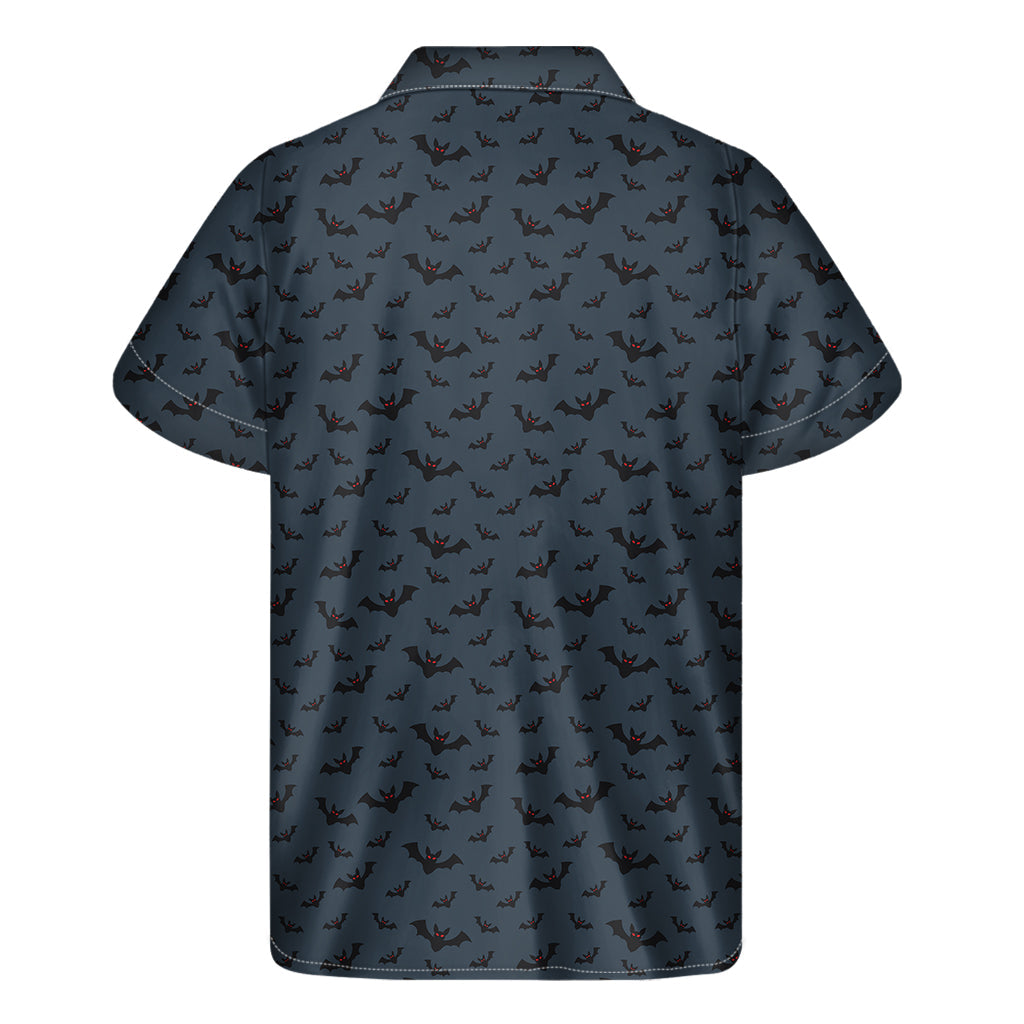 Vampire Bat Aloha: Men's Hawaiian Vampire Bat Pattern Short Sleeve Shirt - 2
