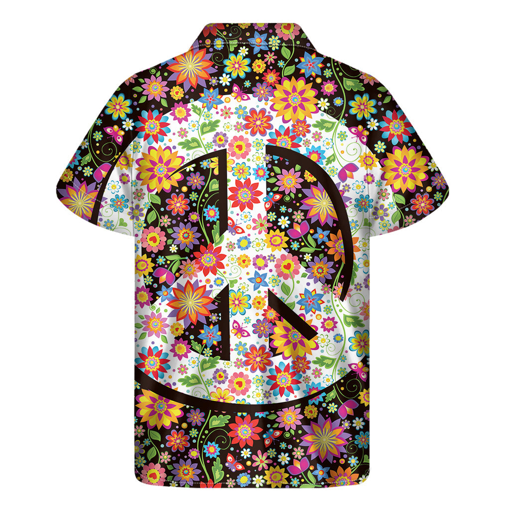 Hawaiian Harmony: Flower Power Men's Short Sleeve Shirt - 2