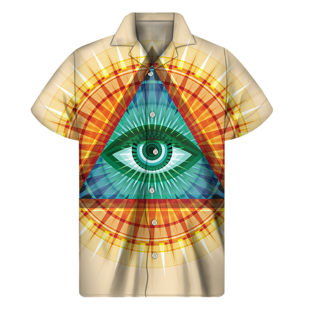 Illuminati Eye of Providence Hawaiian Short Sleeve Shirt - 1