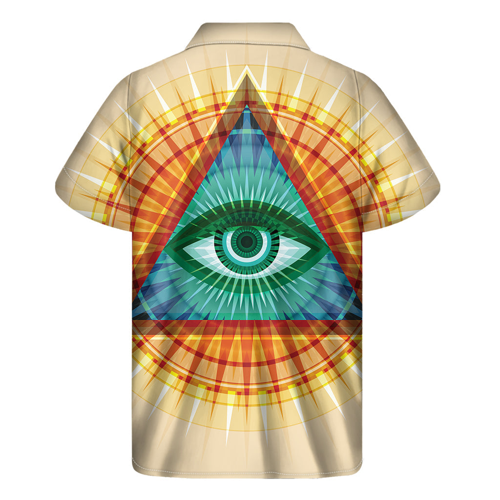 Illuminati Eye of Providence Hawaiian Short Sleeve Shirt - 2