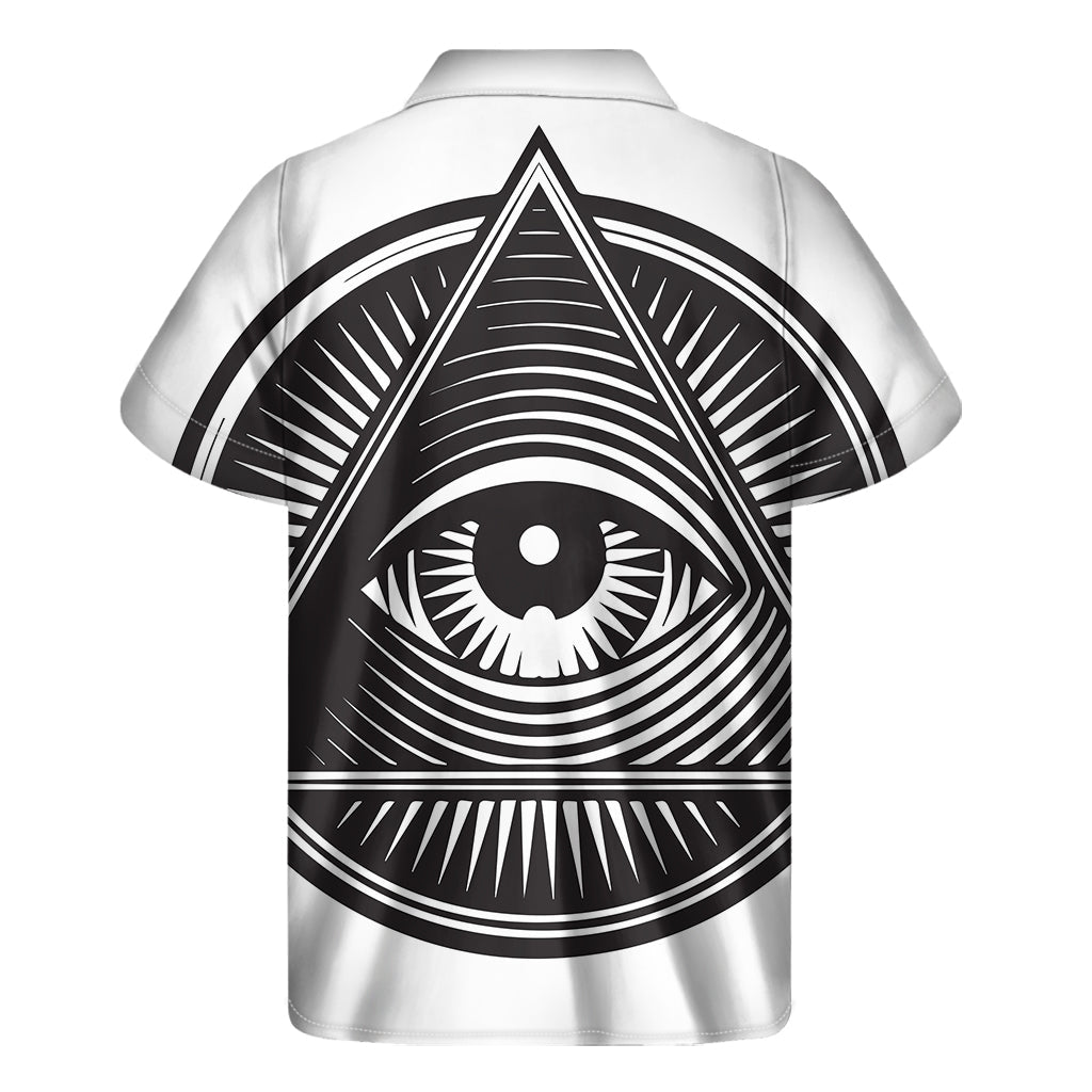 Illuminati Symbol Print Hawaiian Short Sleeve Shirt - 2