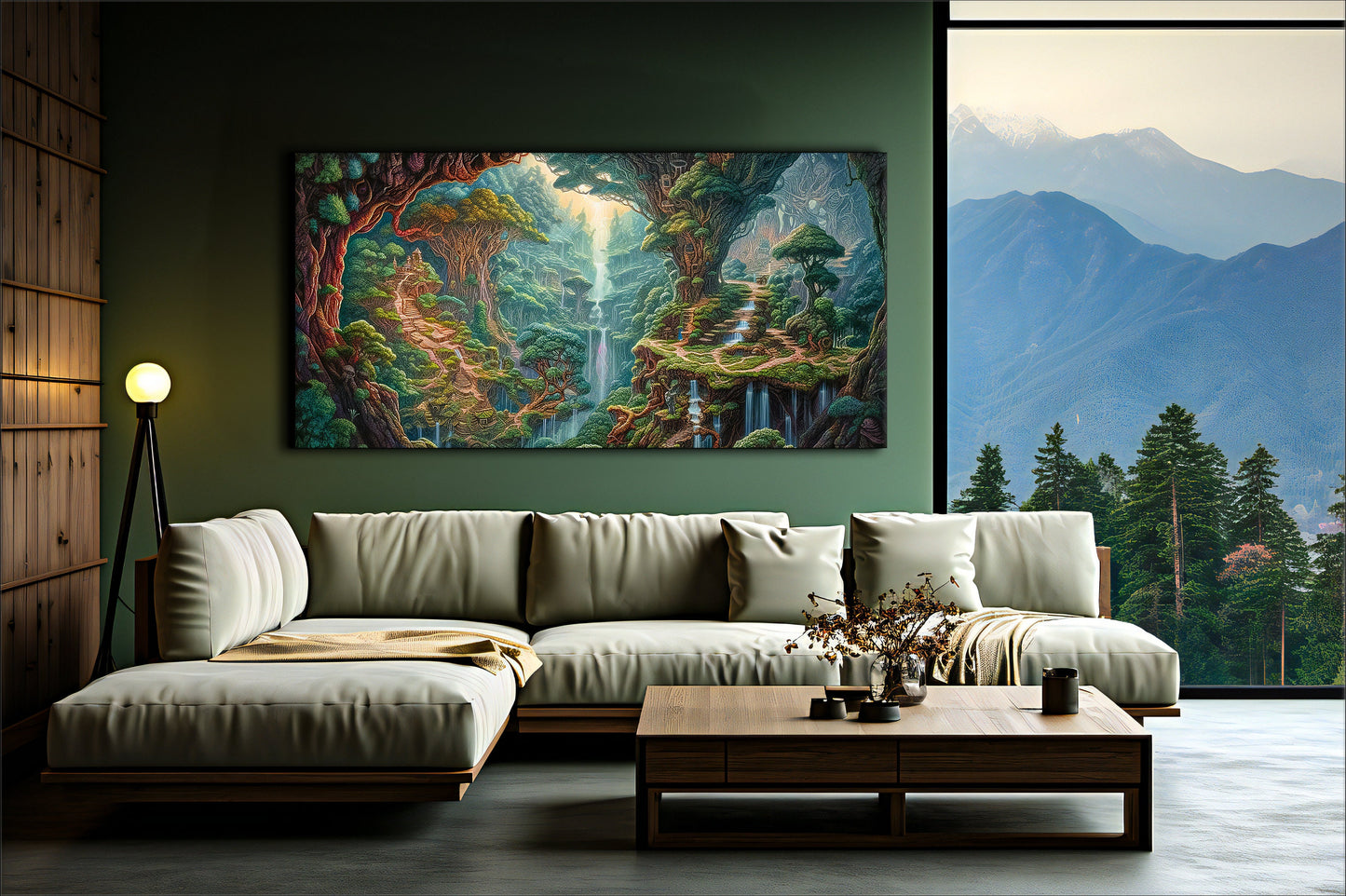 Psychedelic Landscape Painting Print