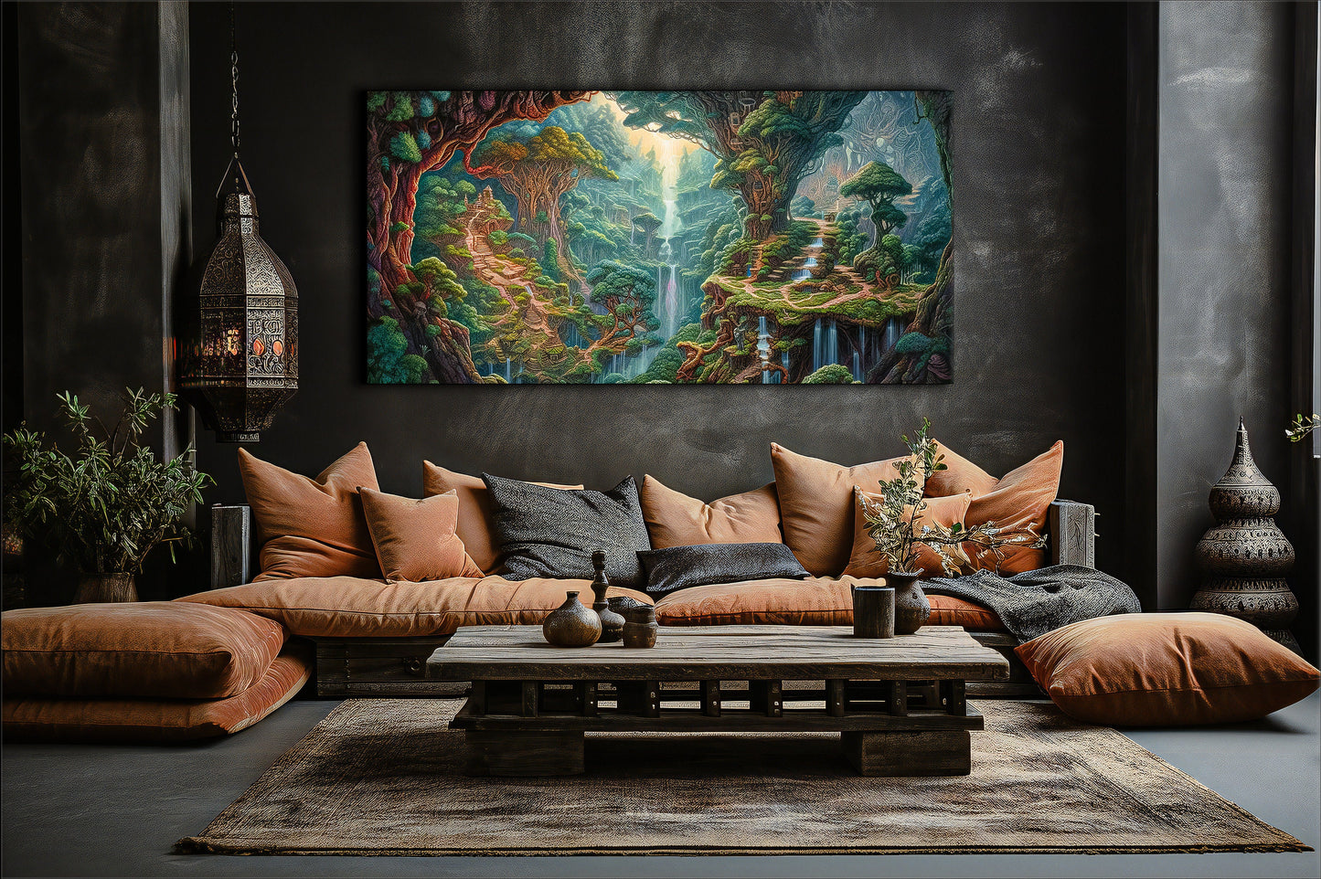 Psychedelic Landscape Painting Print