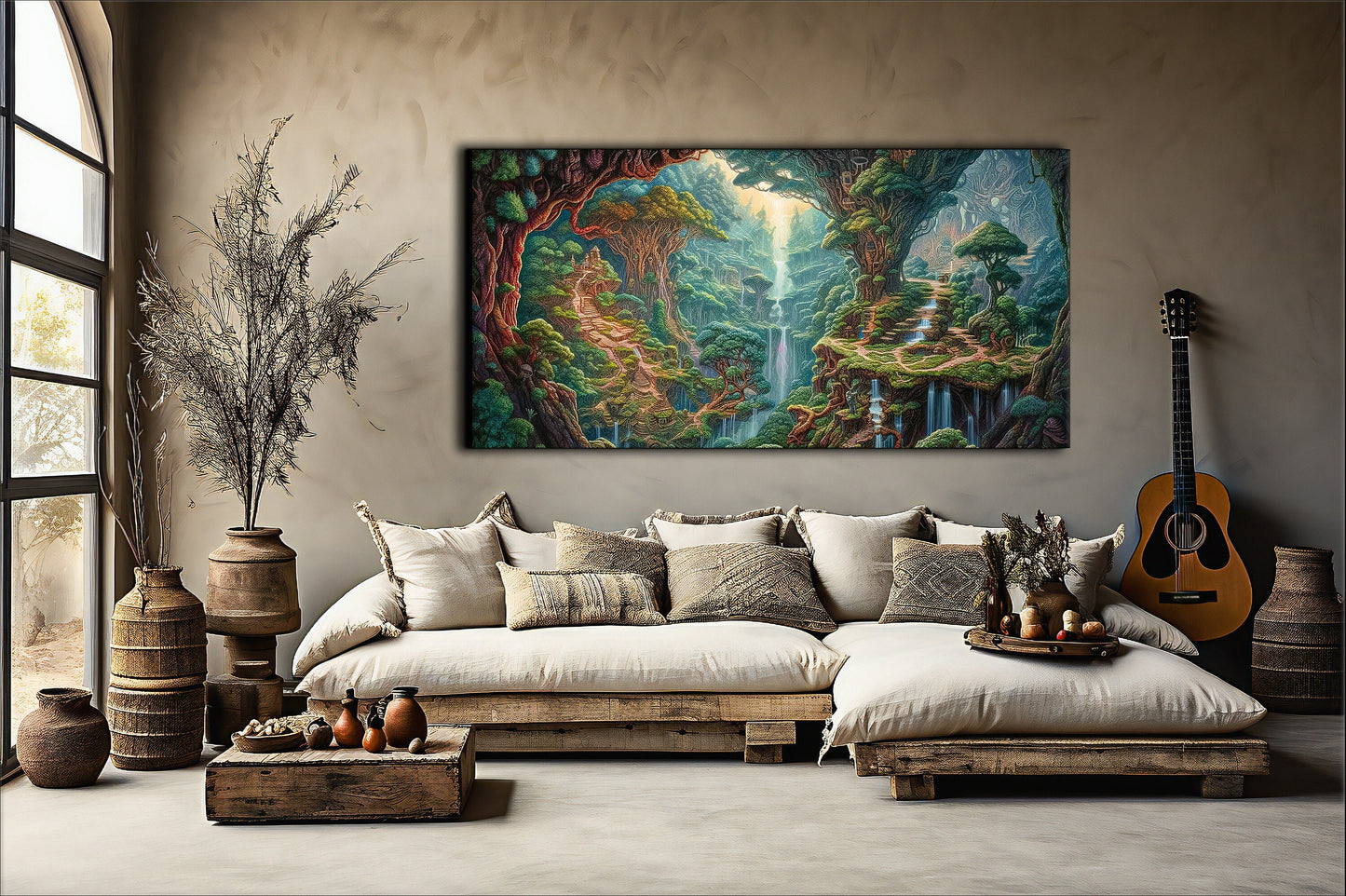 Psychedelic Landscape Painting Print