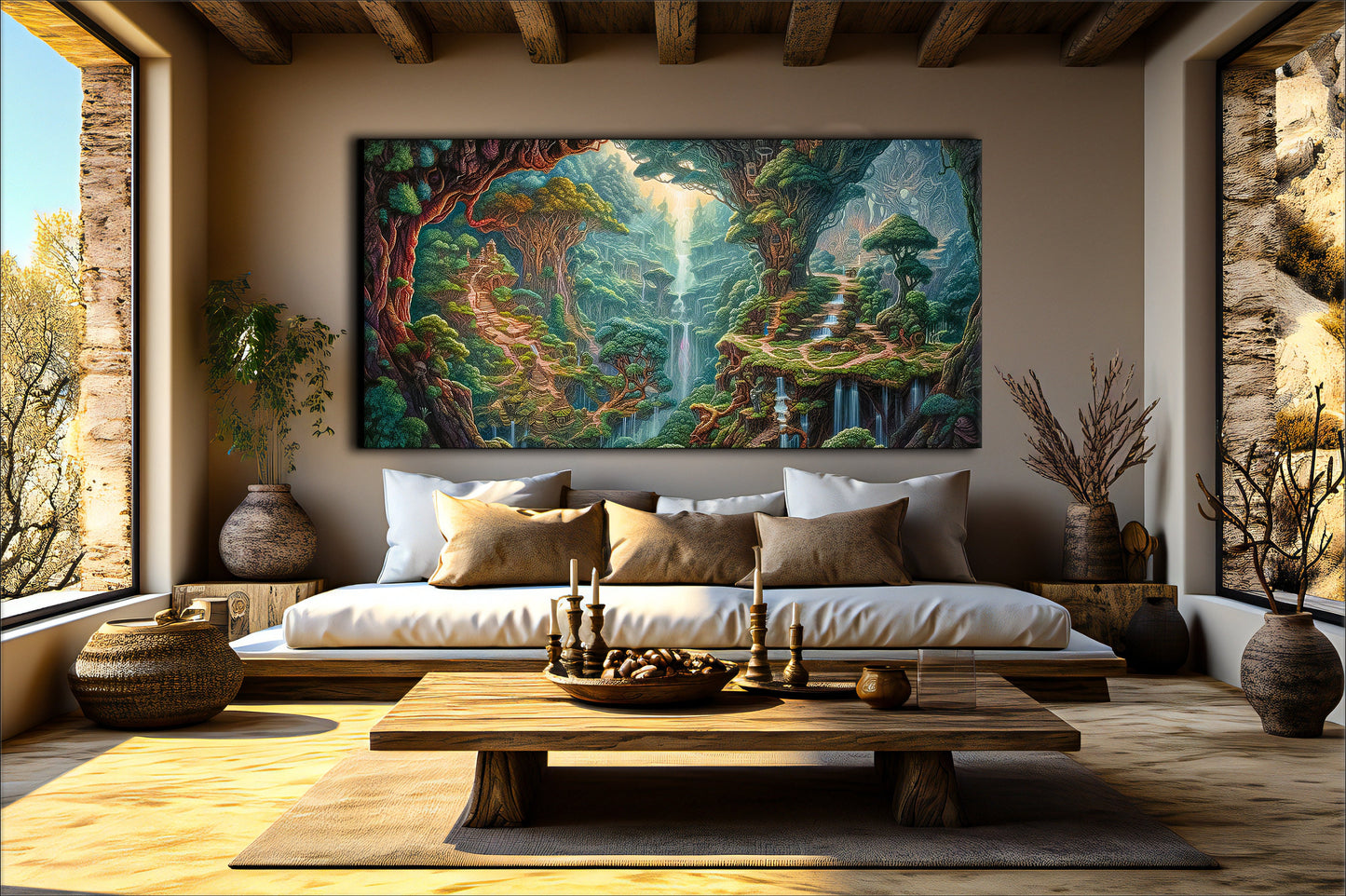 Psychedelic Landscape Painting Print