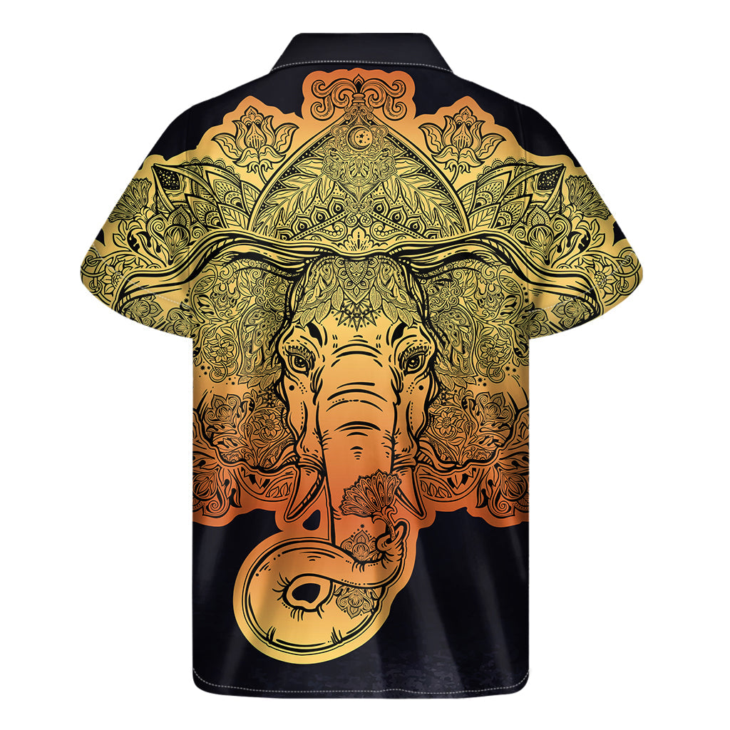 Tropical Elephants: Men's Hawaiian Short Sleeve Shirt - 2