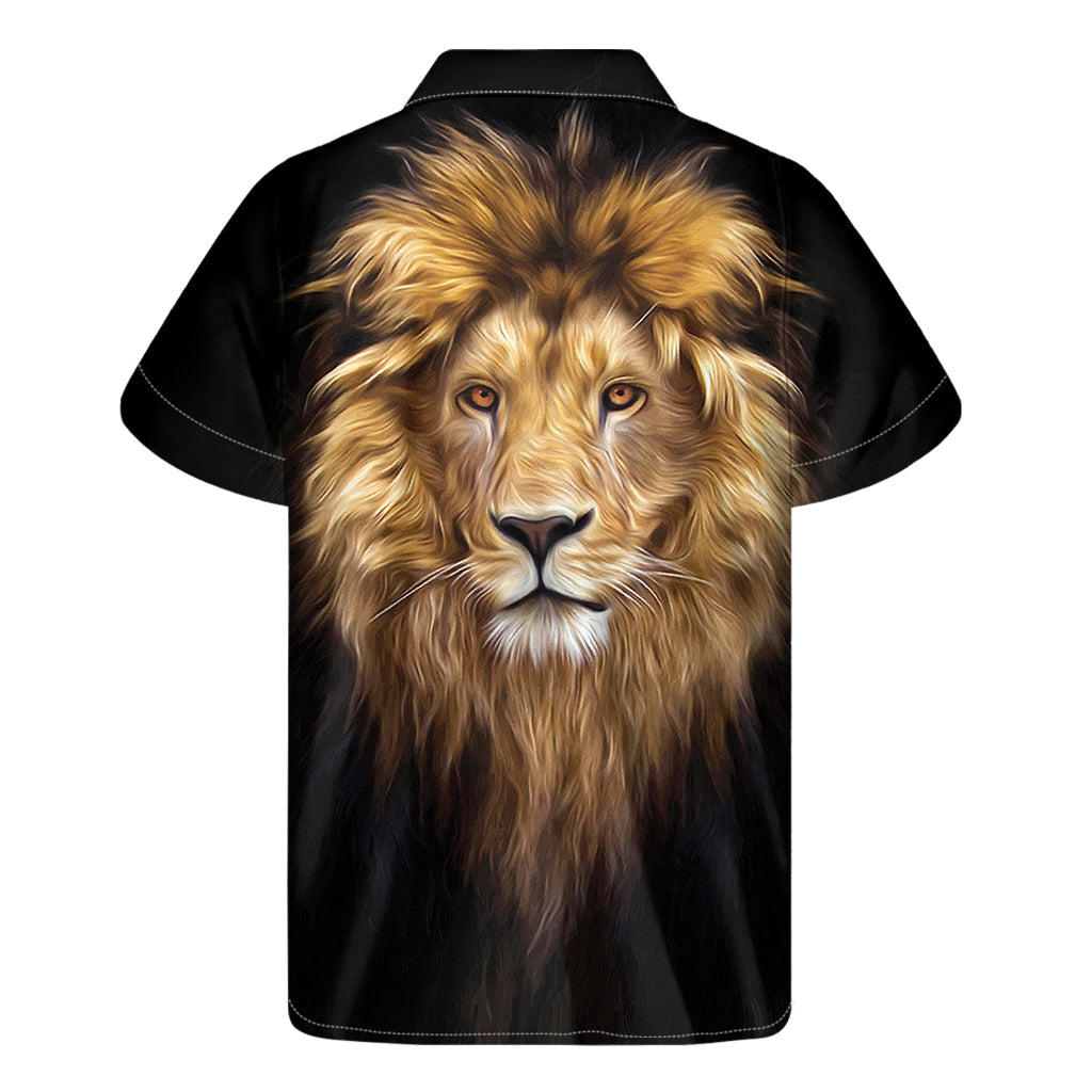 Leo Portrait Print Hawaiian Short Sleeve Shirt - 2