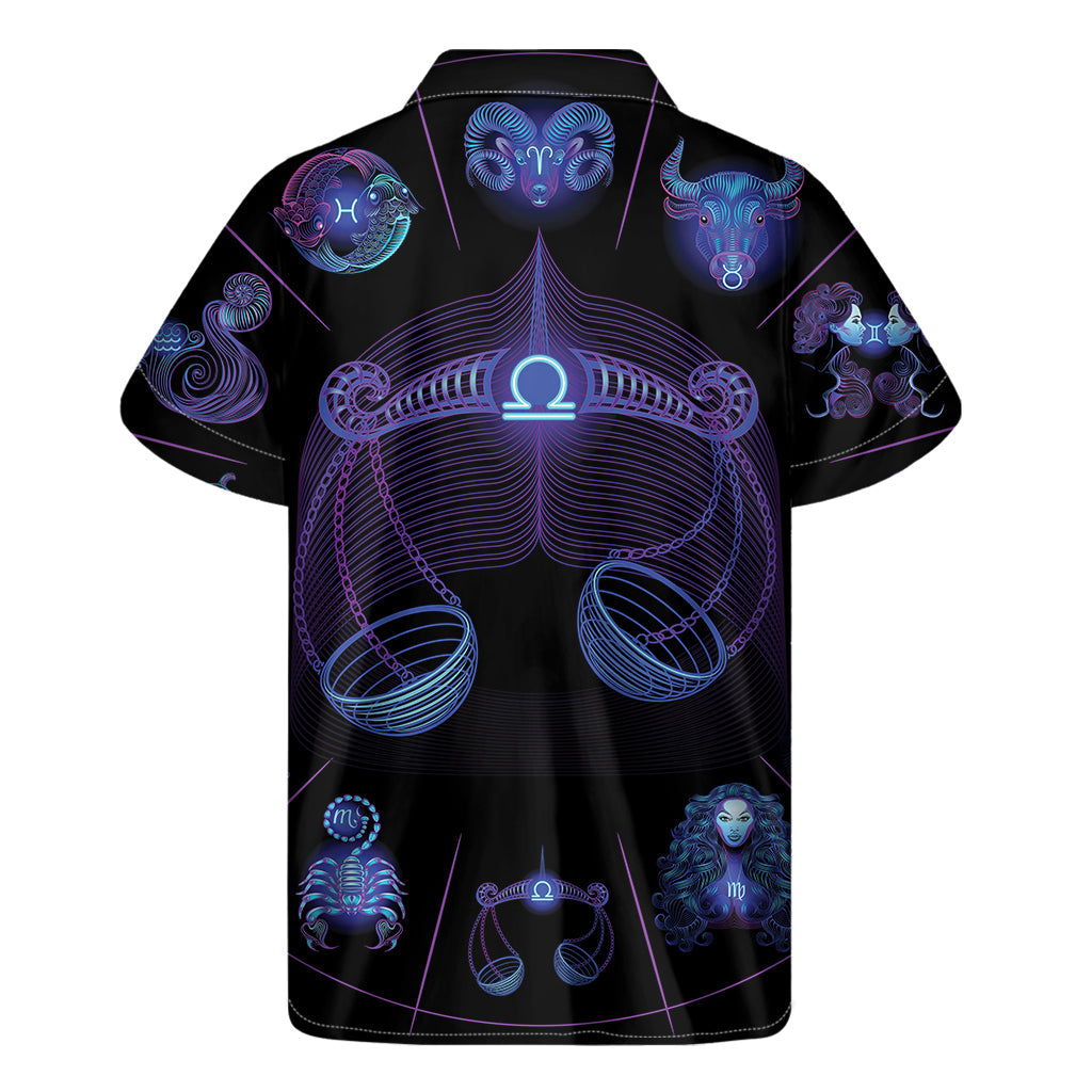 Libra Aloha: Astrological Signs Hawaiian Short Sleeve Shirt - 2