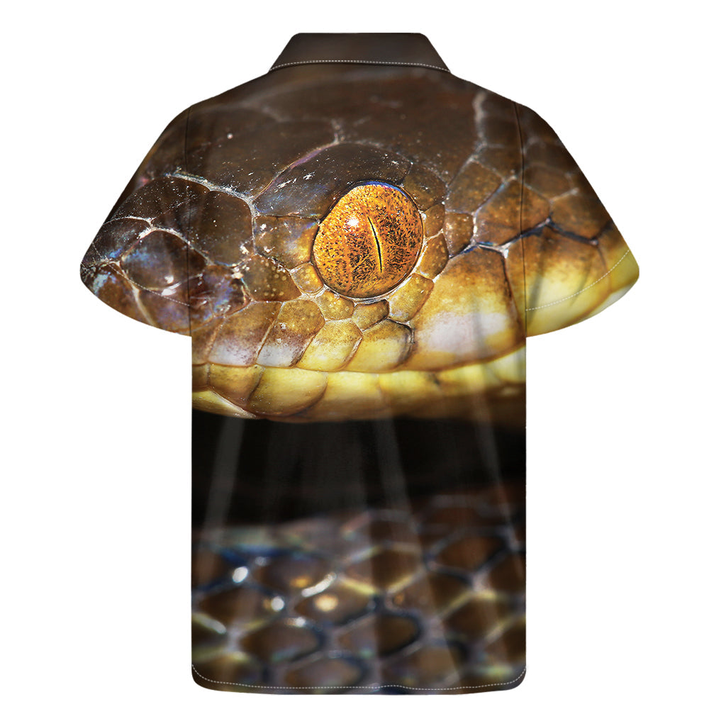 Malagasy Cat-Eyed Snake Print Hawaiian Short Sleeve Shirt - 2